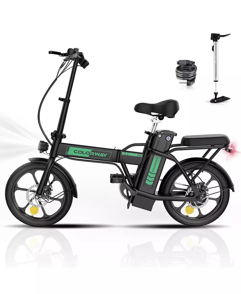 COLORWAY Electric Bike,500W/10.4Ah/36V Removable Battery E Bike, Electric Foldable Pedal Assist E-Bicycle,19.9MPH Bicycle for Teenager and Adults BK5M UL2849