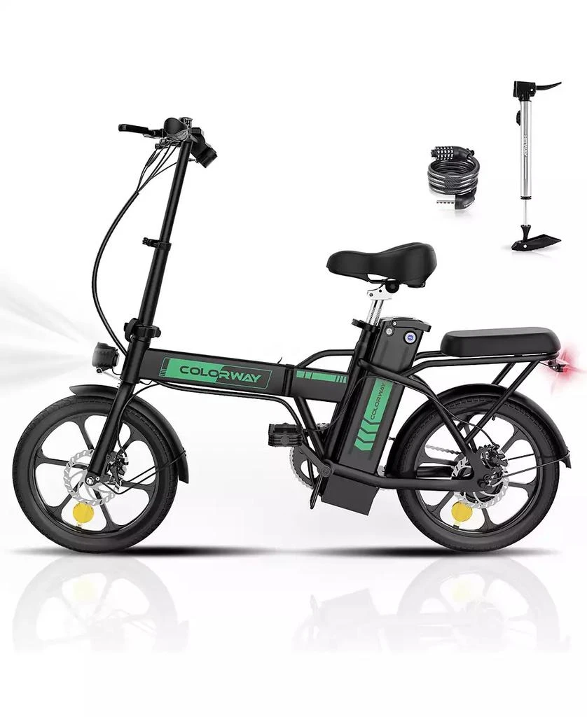 COLORWAY Electric Bike,500W/10.4Ah/36V Removable Battery E Bike, Electric Foldable Pedal Assist E-Bicycle,19.9MPH Bicycle for Teenager and Adults BK5M UL2849 1