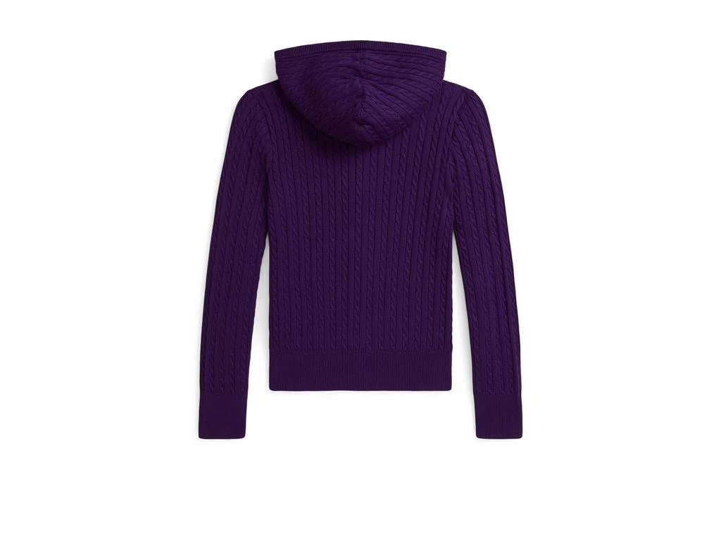 Ralph Lauren Mini-Cable Cotton Full Zip Hoodie (Big Kid) 2