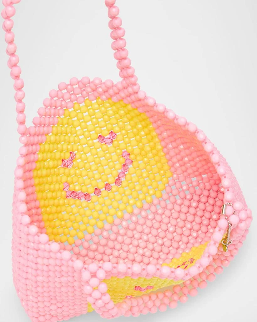 Bari Lynn Kid's Beaded Smiley Mini Tote Bag 4