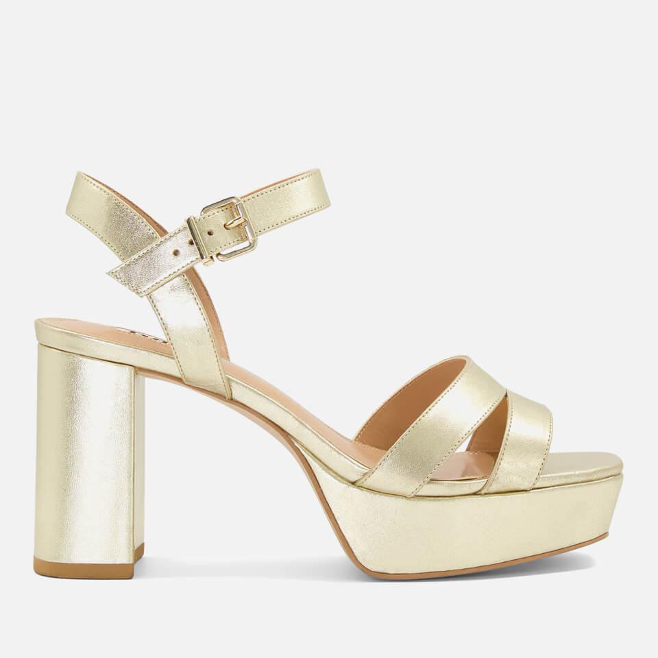 Dune DUNE LONDON WOMEN'S MOLTEN LEATHER MID-PLATFORM SANDALS