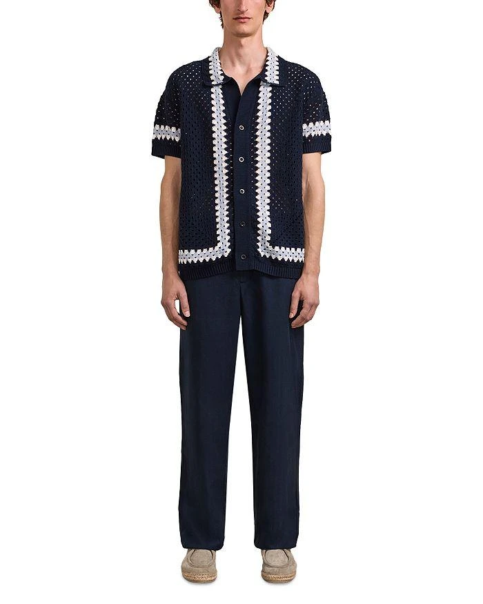 Frescobol Carioca Pinto Cotton Short Sleeve Crochet Cardigan