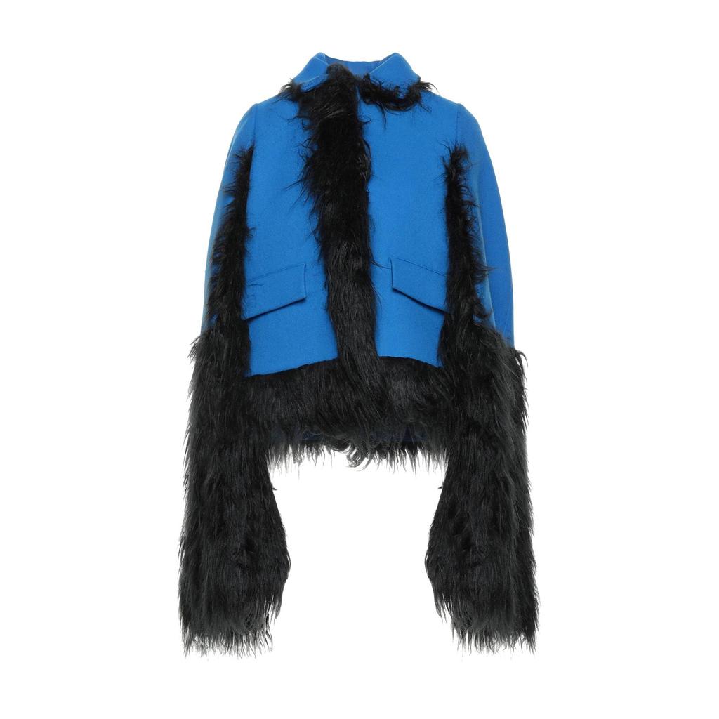 MAISON MARGIELA Maison Margiela Faux Fur Trimmed Cape Jacket