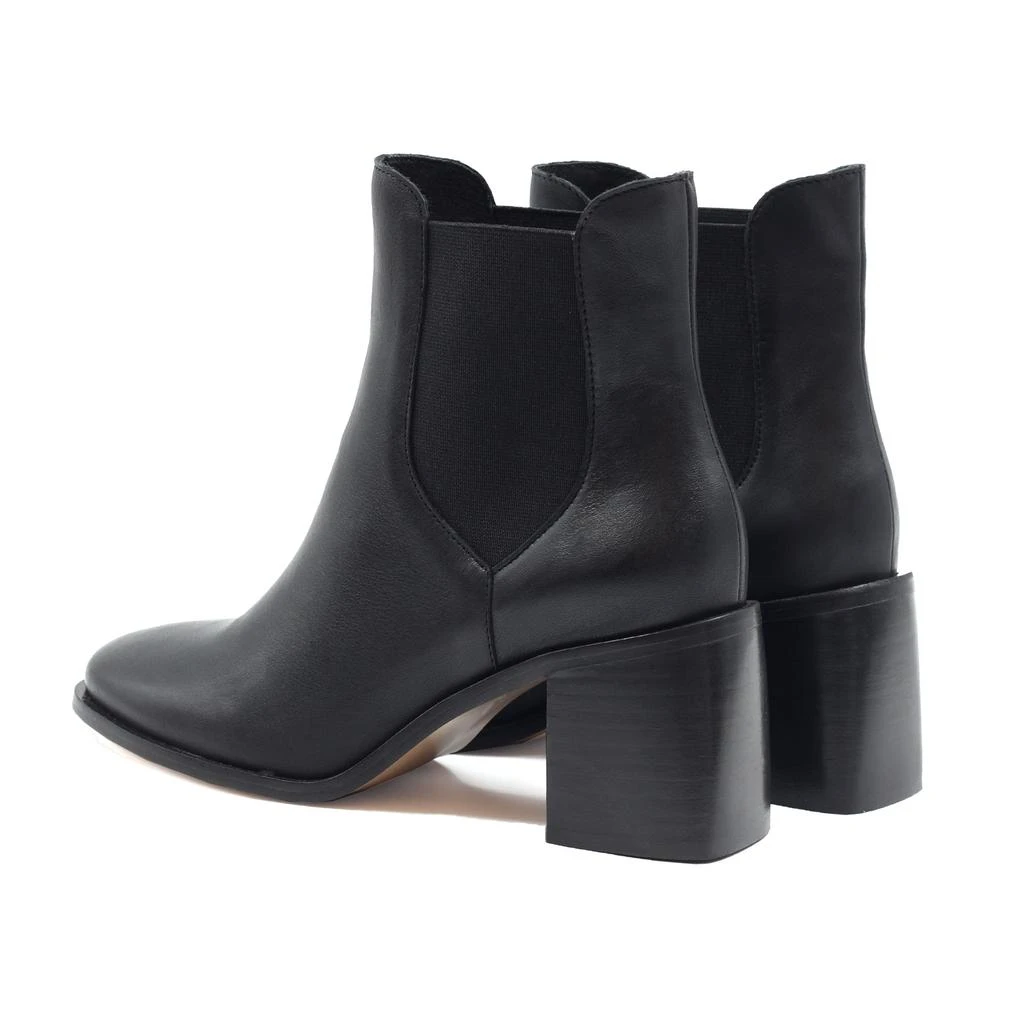 JULES & JENN Bottines Chelsea Talon Cuir Noir - Femme 4