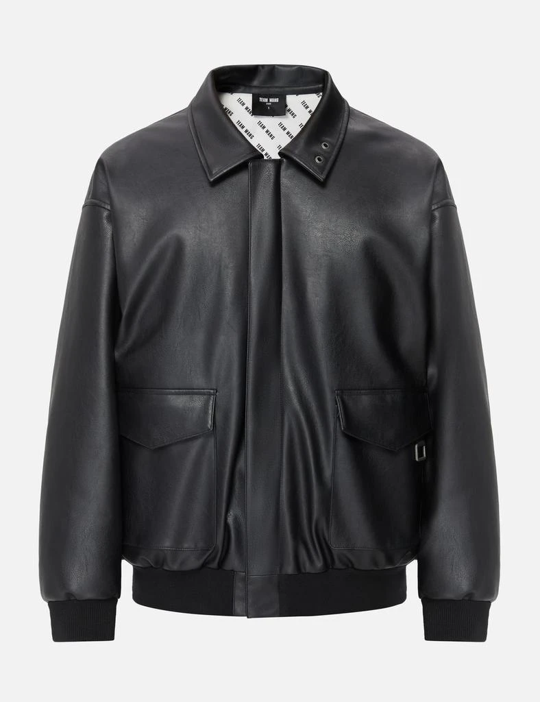 Team Wang Choices Faux Leather Padded Jacket 1