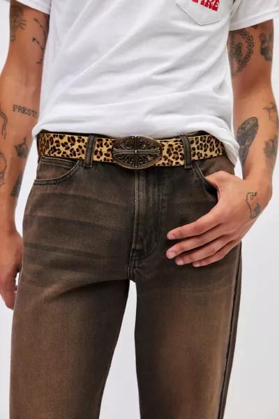 leopard print belt mens
