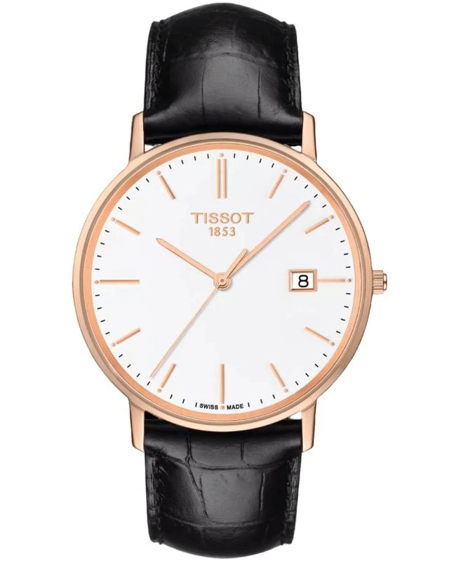 Tissot Tissot T-Gold Goldrun White Dial Leather Strap Men's Watch T922.410.76.011.00 1