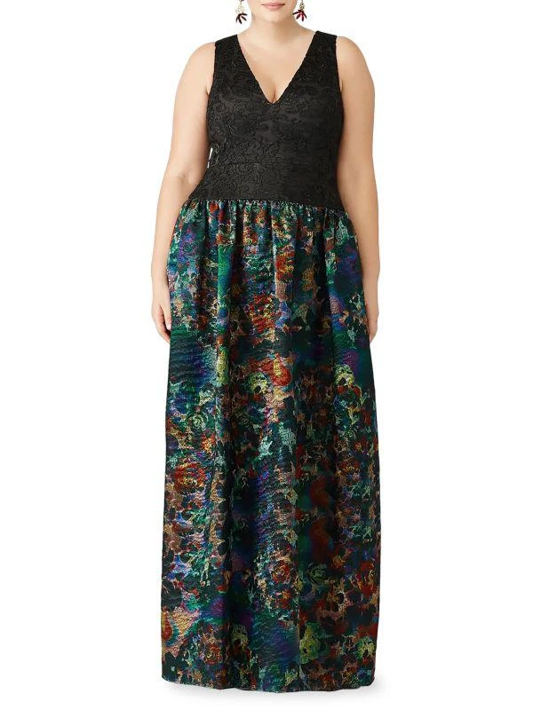 Monique Lhuillier Metallic Ball Gown 1