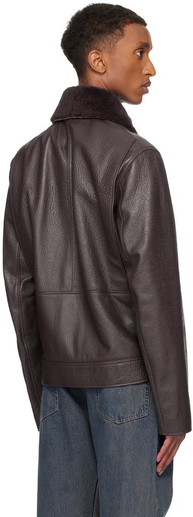 Shop Purple Grained Leather Jacket on Sale at BeyondStyle – Get 70