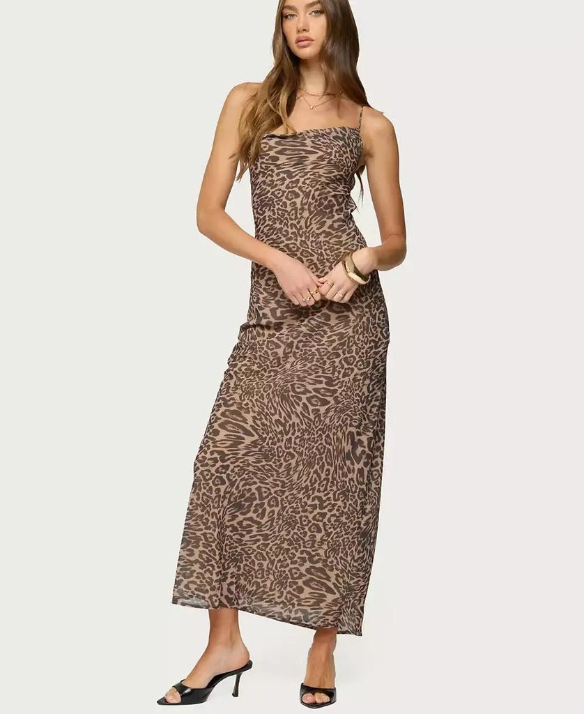 edikted maxi dress Edikted Women's Vienna Open Back Satin Maxi Dress