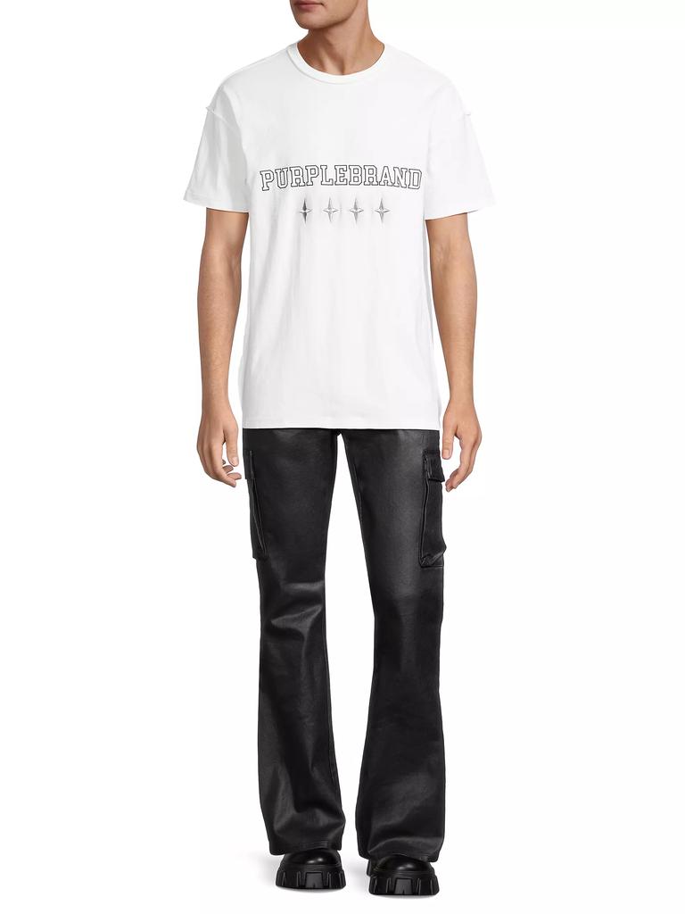 Purple Brand Coated Flare Cargo Pants