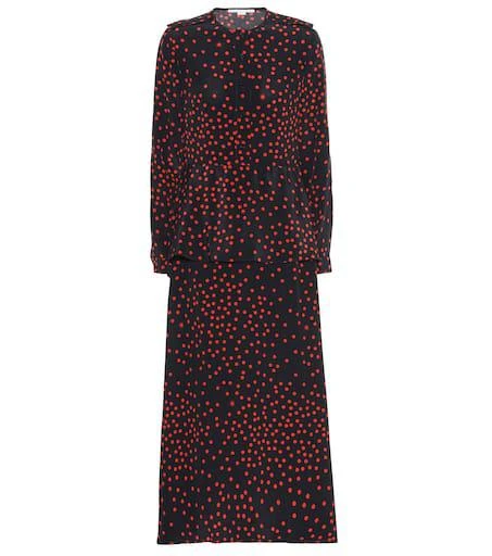 Stella McCartney Polka-dot silk-crêpe maxi dress 1