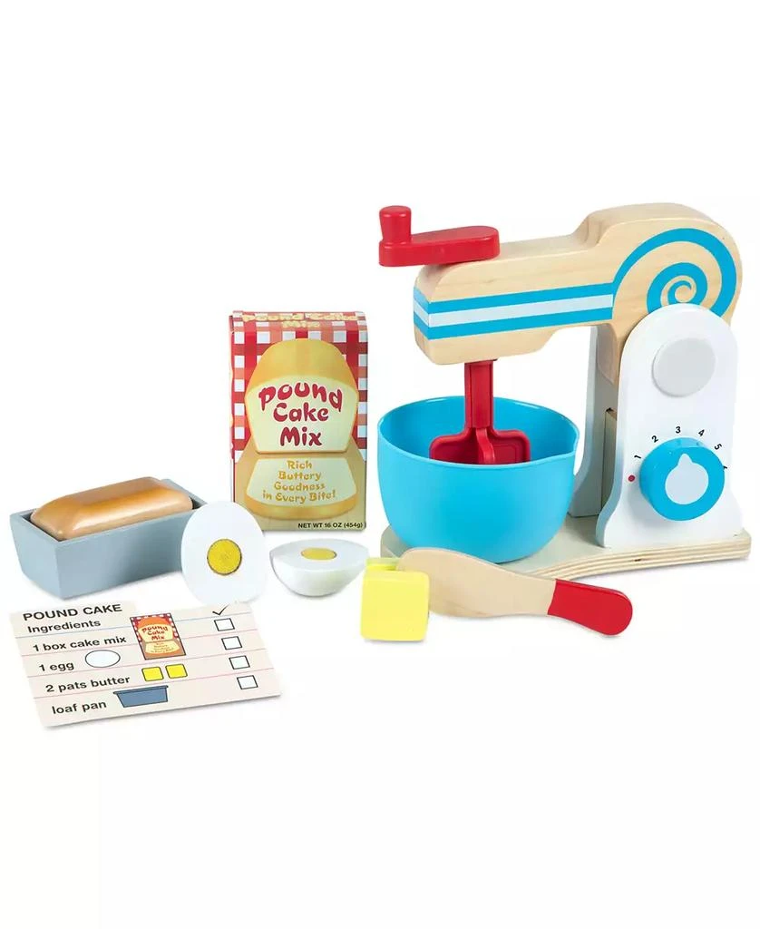 Melissa & Doug Melissa & Doug Wooden Make-a-Cake Mixer Set (11 pcs) - Play Food and Kitchen Accessories 10