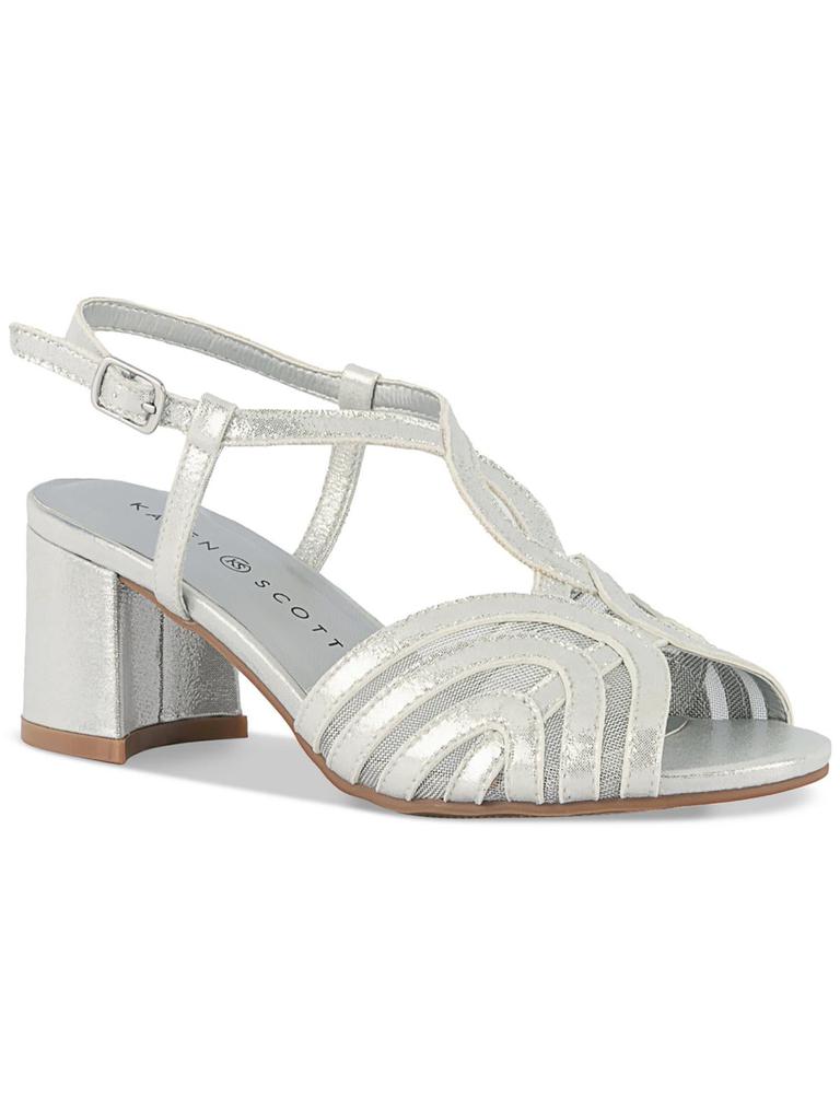 Karen Scott YAHSIEF Womens Metallic Block Heels