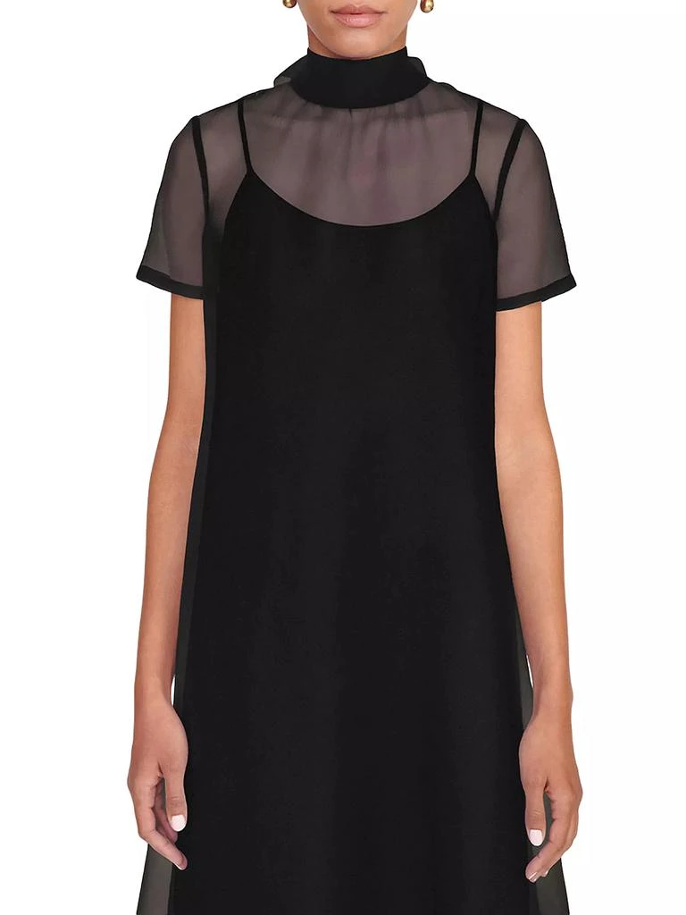 Staud Calluna High-Neck Organza Gown 6