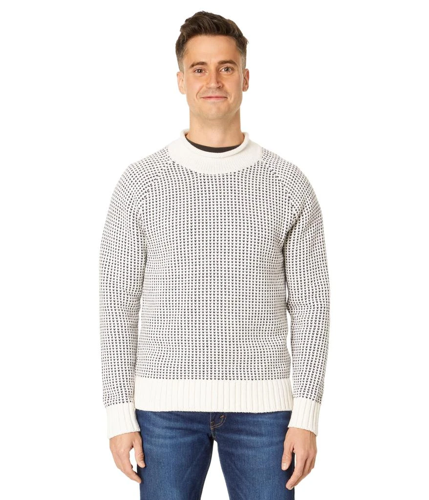 L.L.BEAN Signature Organic Cotton Rollneck Sweater Fair Isle 1