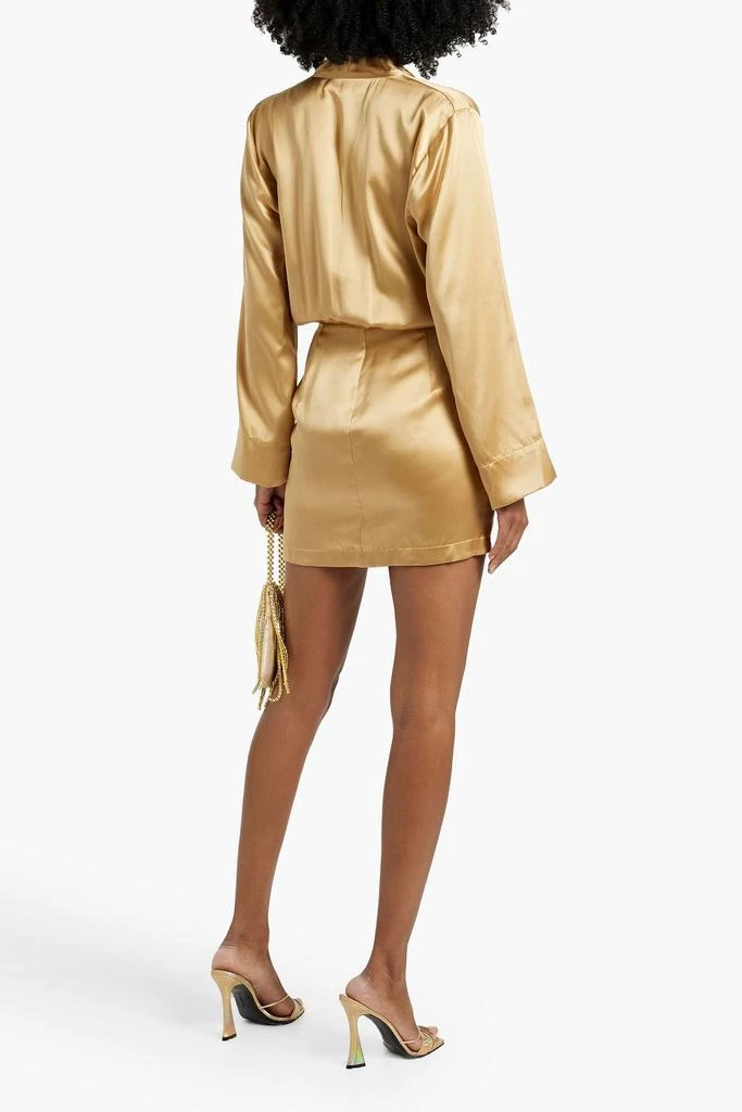 Michelle Mason Silk-satin mini wrap dress 3