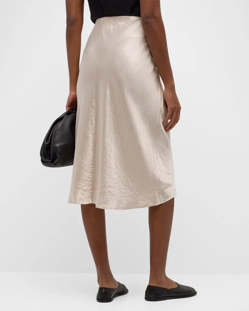 Vince Satin Slip Midi Skirt 6