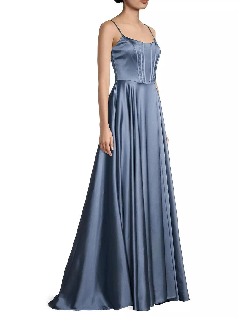 Basix Black Label Corset Satin Gown 4