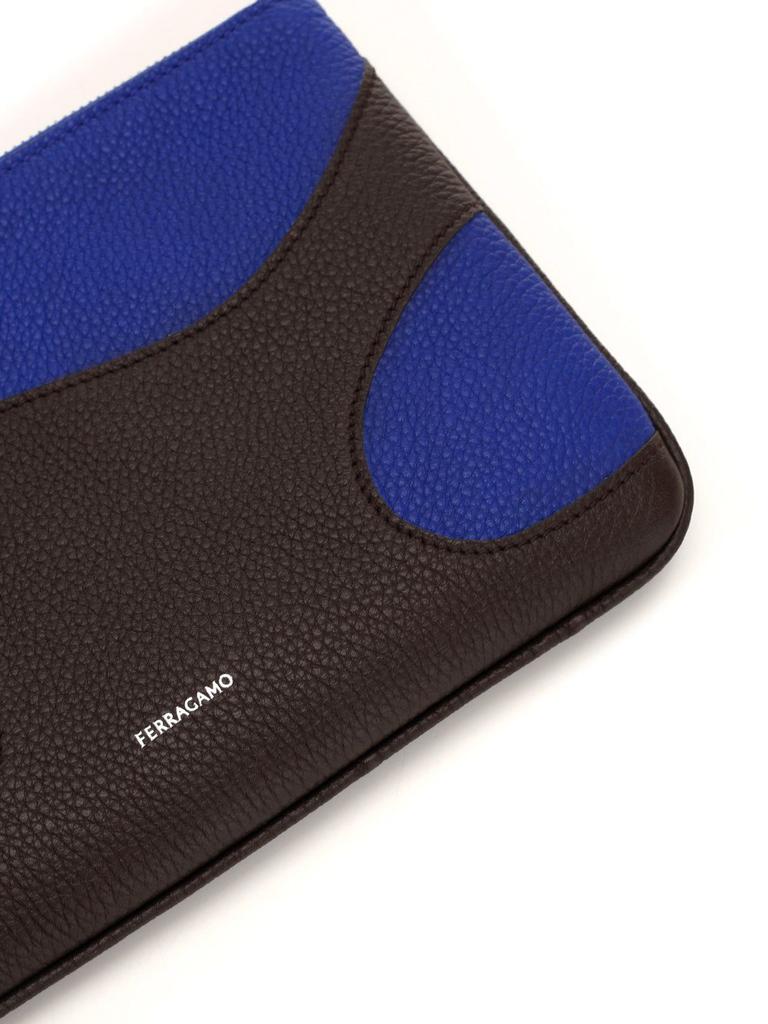 Ferragamo Logo Printed Color-Blocked Zipped Pouch – On Sale