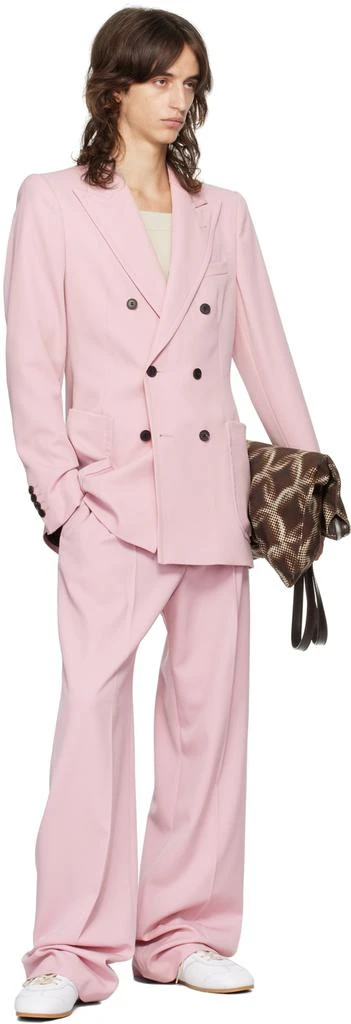 Dries Van Noten Pink Tight Fit Blazer 4