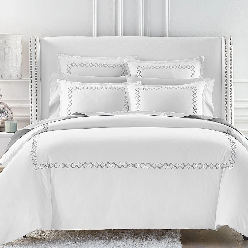 sky Embroidered Percale Euro Shams, Pair - Exclusive 3