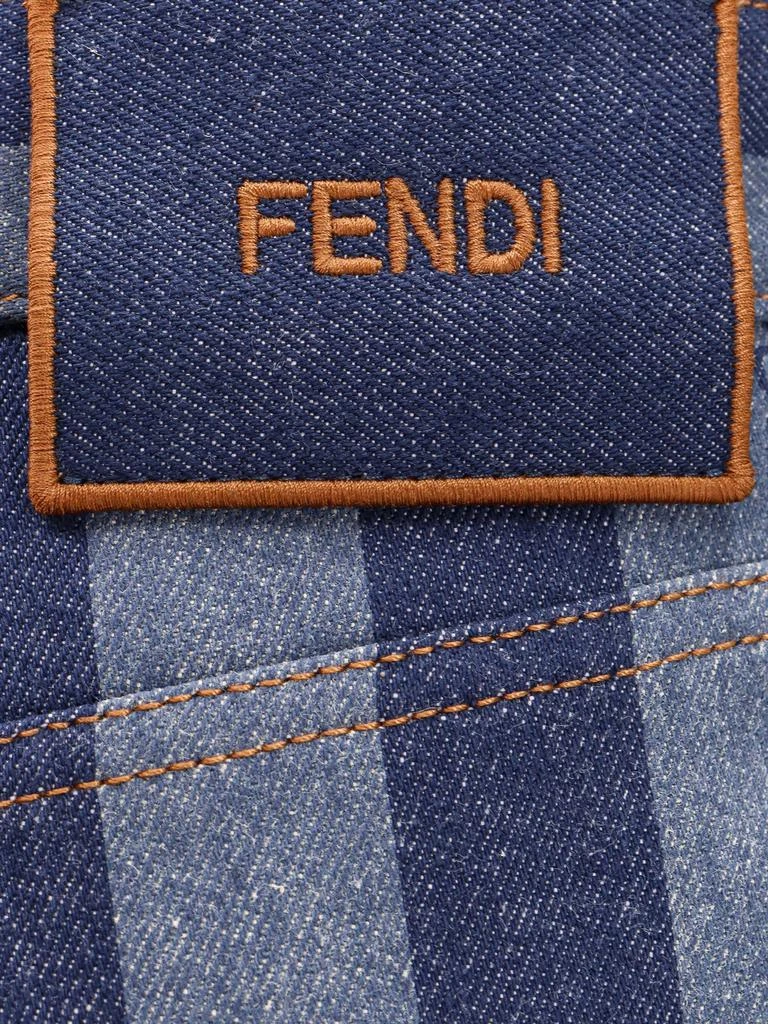 Fendi Cotton jeans with pequin stripes 5