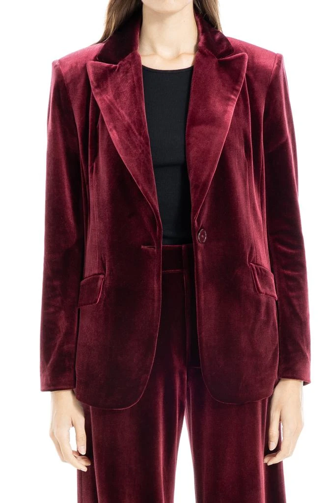 Max Studio Peak Lapel Velvet Blazer 7