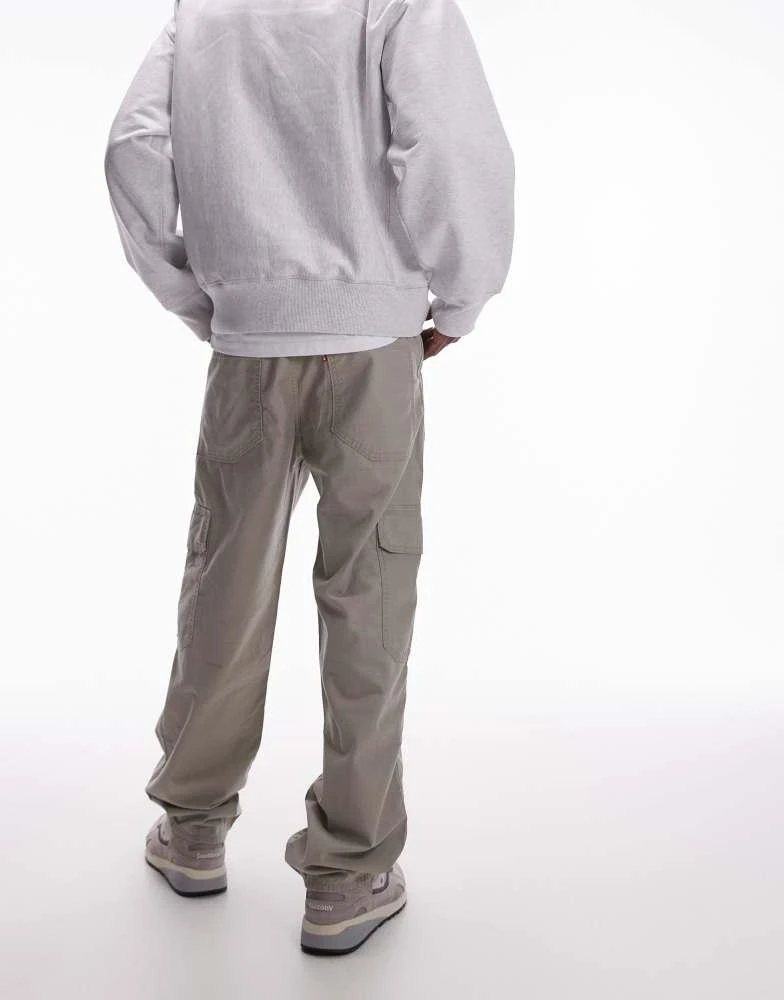 Levi's Levi's 568 cargo loose straight slub trousers in beige 3