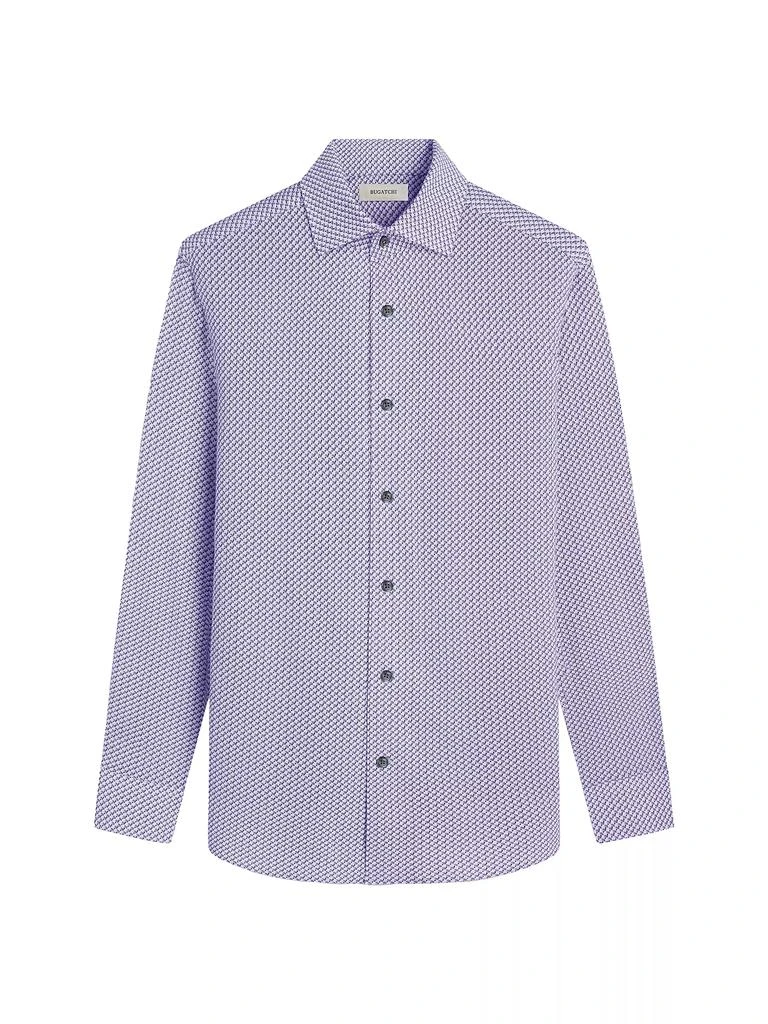 BUGATCHI Devon Printed Stretch Cotton Shirt 1
