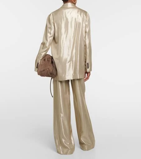 Brunello Cucinelli Metallic gabardine blazer 3