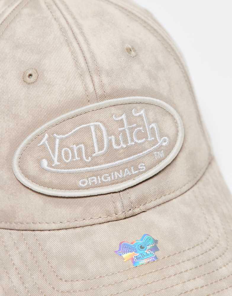 Von Dutch Von Dutch DB Denever washed cap in beige