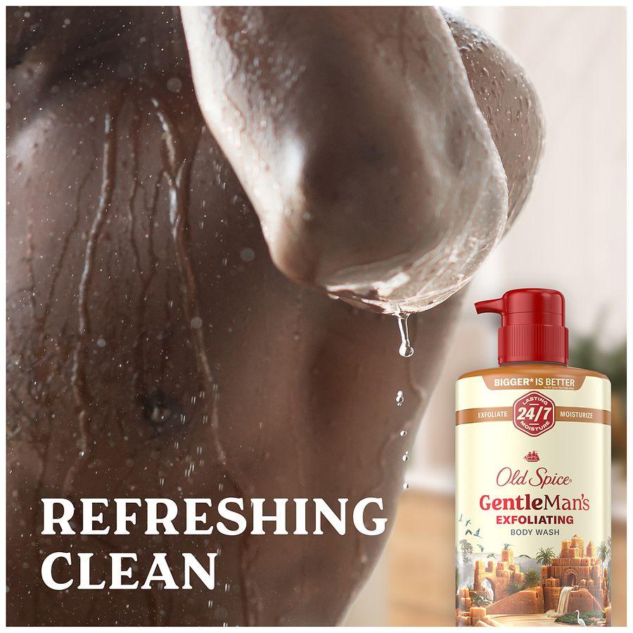 Old Spice Body Wash for Men, 24/7 Shower Fresh, Exfoliation + Moisturization Brown Sugar + Cocoa Butter