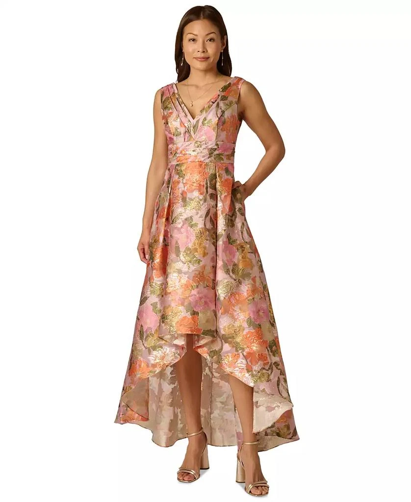 Adrianna Papell Women's Crinkle Metallic Halter Gown - Dresses & Skirts -  Free Shipping - BeyondStyle