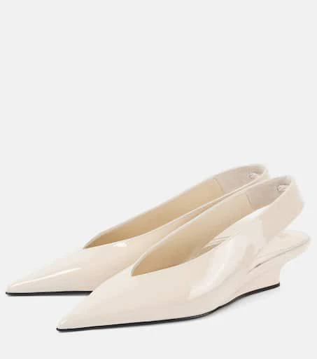 Totême Patent leather slingback wedges 4