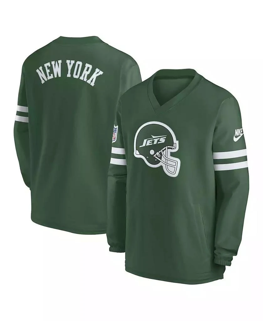 NIKE Men's Green New York Jets 2023 Sideline V-Neck Pullover Windshirt 1