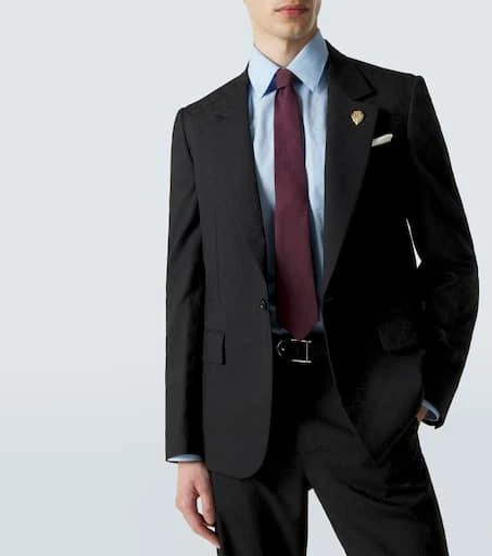 Gucci GG cotton and silk jacquard tie 2