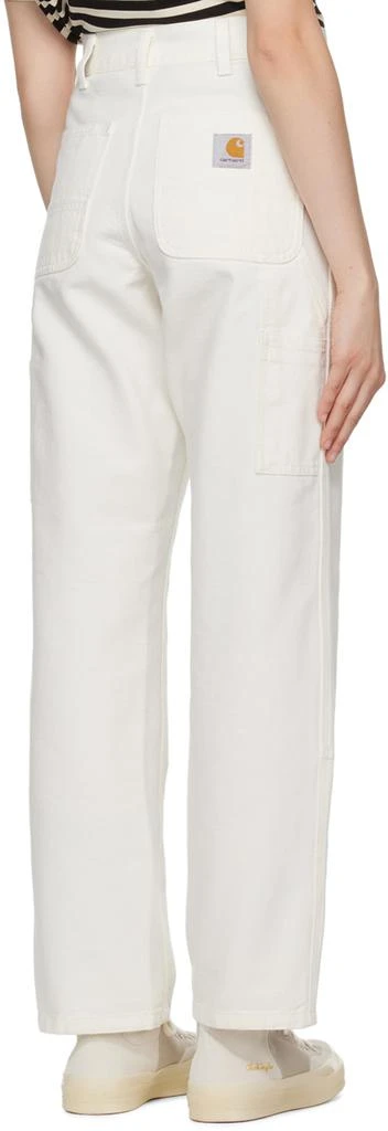Carhartt WIP White Double Knee Trousers 3