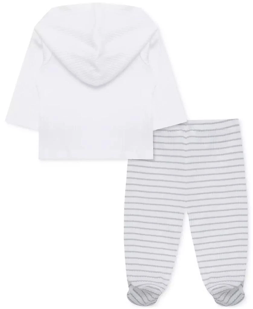 Little Me Baby Ducks Cotton Cardigan & Footed Pants, 2 Piece Set 2