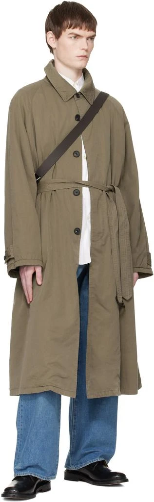 stein Taupe Cotton Rayon Vintage Padded Balmacaan Coat 4