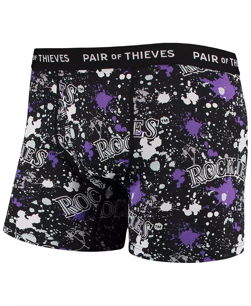 Pair Of Thieves Men's Black and Purple Colorado Rockies Super Fit 2-Pack Boxer Briefs Set