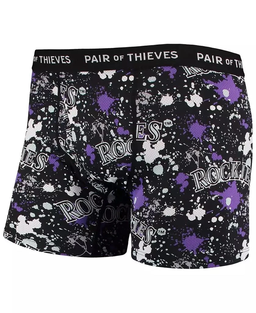 Pair Of Thieves Men's Black and Purple Colorado Rockies Super Fit 2-Pack Boxer Briefs Set 2