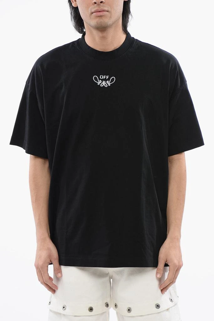Off-White Off-White Oversize-Fit BANDANA Embroidered T-shirt 1