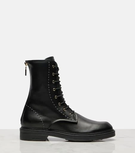 Max Mara Urbancombat leather combat boots 4