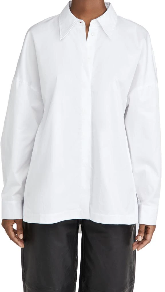 Tibi Classic Shirting Oversized Shirt 6