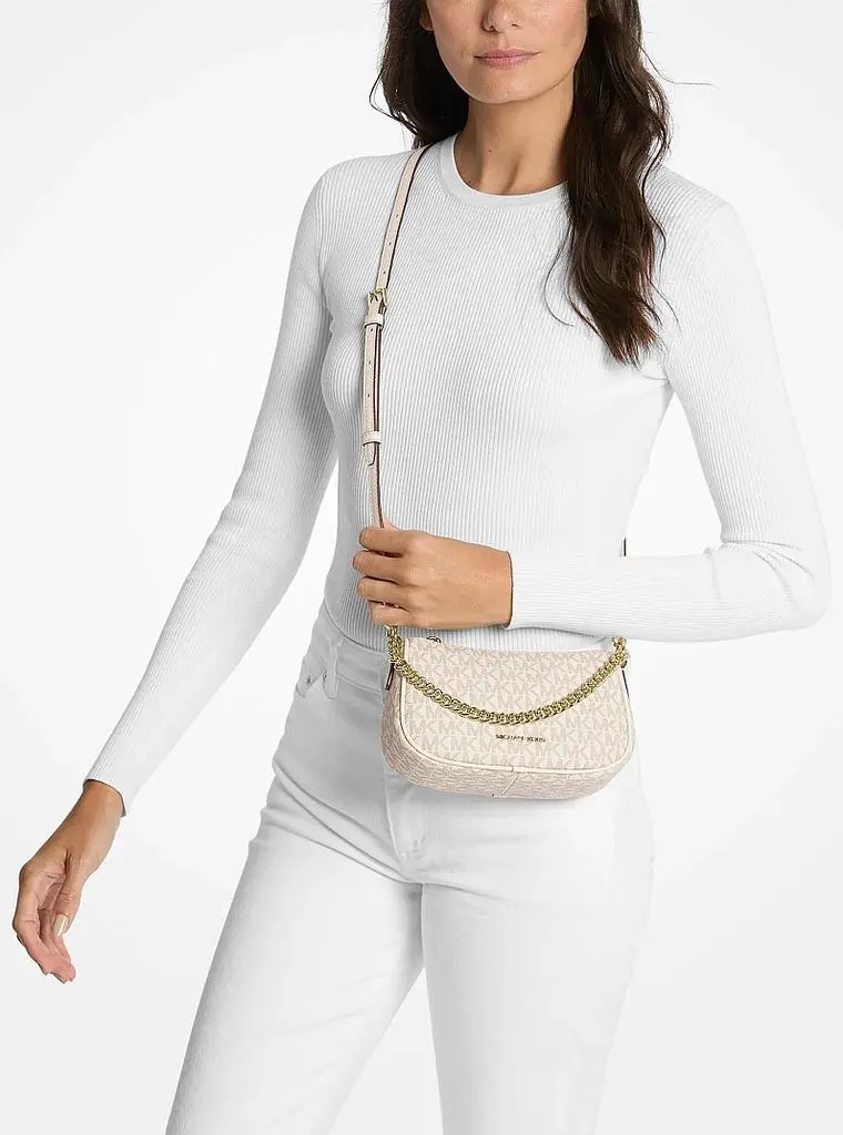 Michael Kors Carmela Small Signature Logo Convertible Crossbody Bag 3