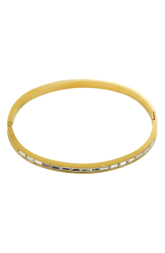 Panacea Baguette Crystal Skinny Hinged Bracelet