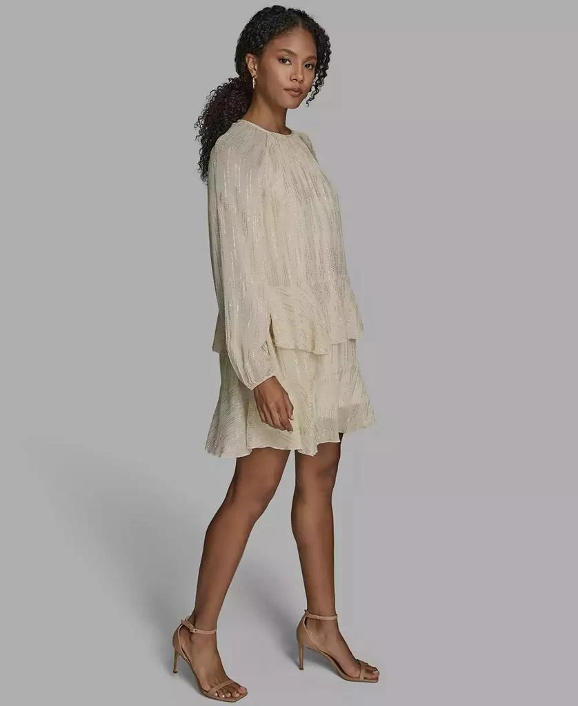 chinese dress ladies BCBG MAXAZRIA Long Sleeve Fit and Flare Maxi Dress with Cut Outs main image 0