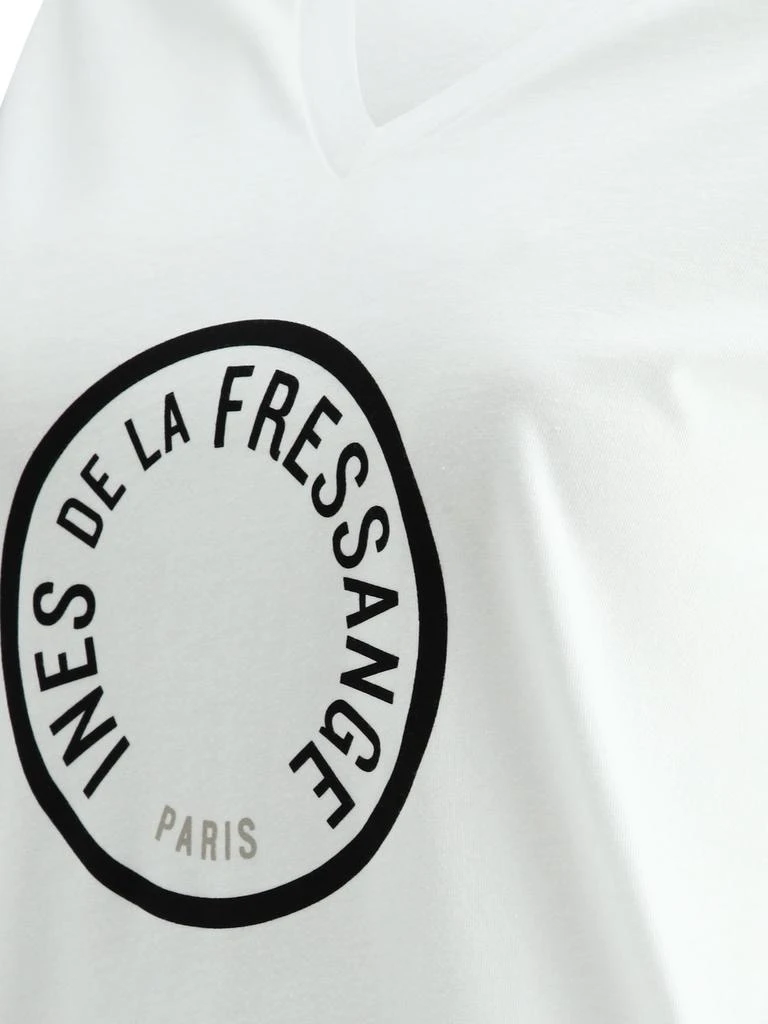 INES DE LA FRESSANGE Ines De La Fressange Logo V-Neck T-Shirt 3