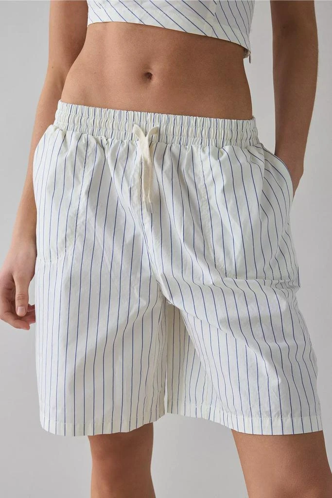 BDG BDG Chelsea Striped Cotton One-Shoulder Crop Top & Longline Short Set 4